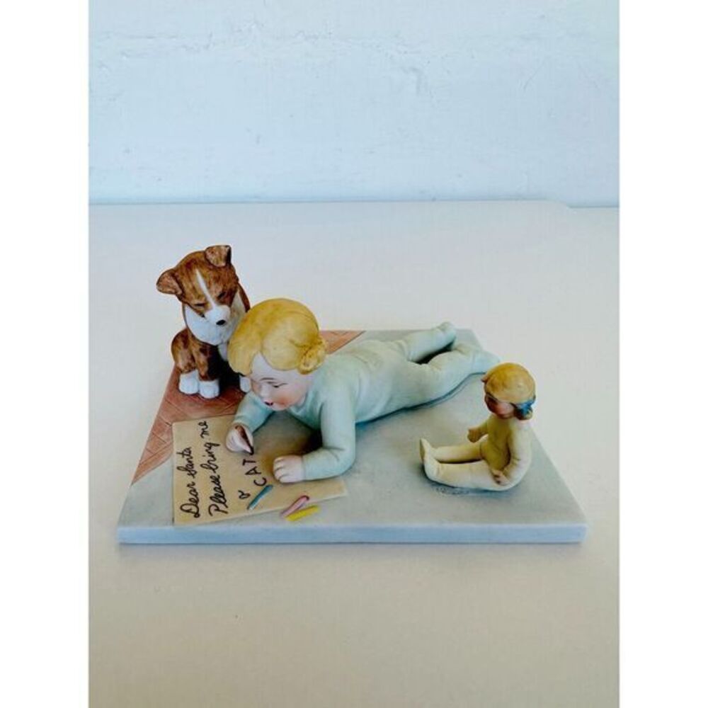Bessie Pease Gutmann‎ "Asking For Trouble"Figurine Boy With Dog